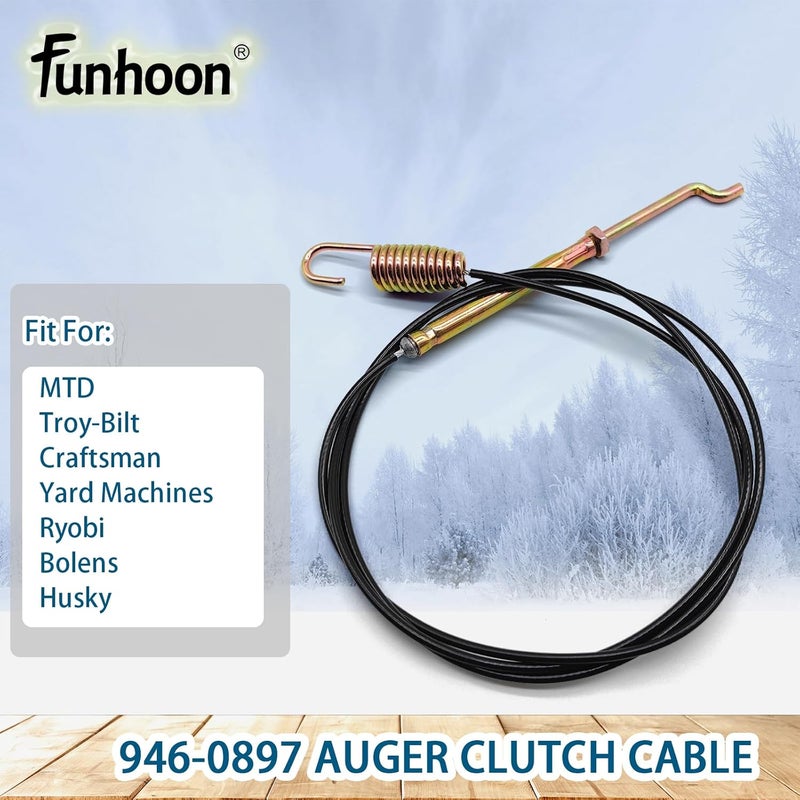 Funhoon 946-0897 Auger Clutch Cable for MTD, Yard Machine, Troy-Bilt, Cub Cadet, Craftsman Snow Blowers Replaces 946-0897A 746-0897 746-0897A - Image 4